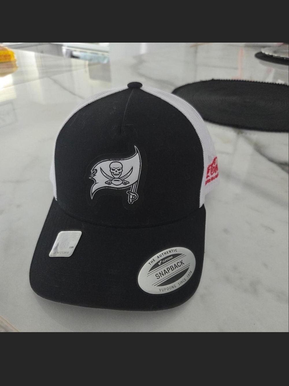 Official Team Skull Flag Black & White Snapback Hat